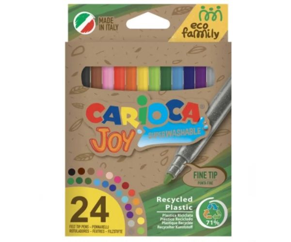 Eco Family Joy 24 dielny set farebných fixiek - Carioca