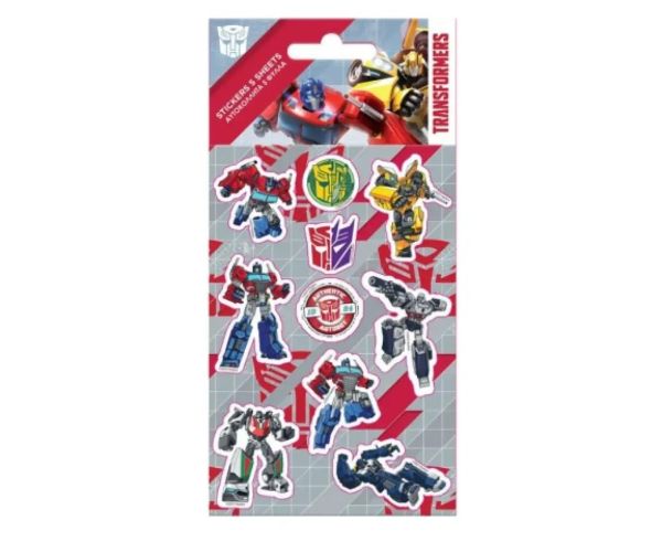 Transformers roboti sada 3D vypuklých nálepiek na hárku 10x22cm