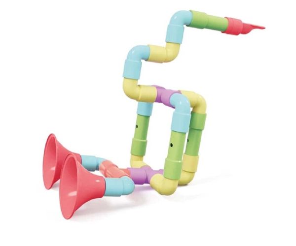 Quercetti: Super Saxoflute Play Eco 24-dielna stavebná súprava hudobných nástrojov