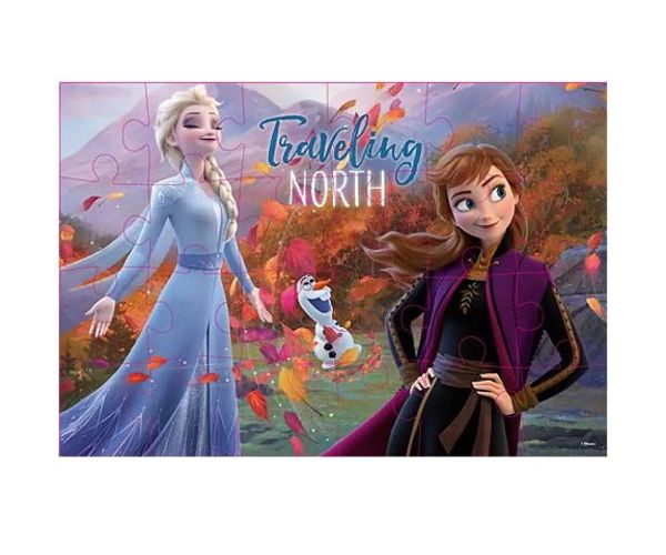 Ľadové kráľovstvo 2v1 puzzle 24 ks skladačka s plagátmi