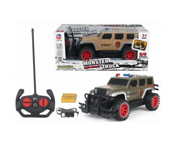 RC SWAT diaľkovo ovládané terénne vozidlo so štyrmi funkciami 1/18