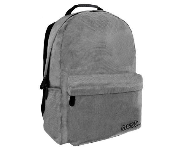 Must: Monochrome RipStop sivá školská taška, batoh 32x17x42cm
