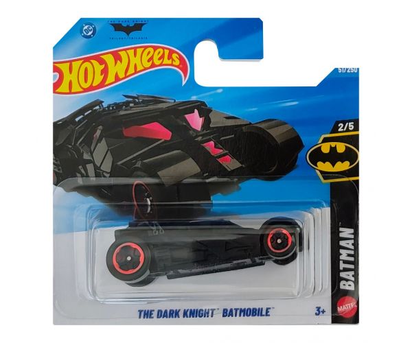 Hot Wheels: The Dark Knight Batmobile čierne autíčko 1/64 - Mattel