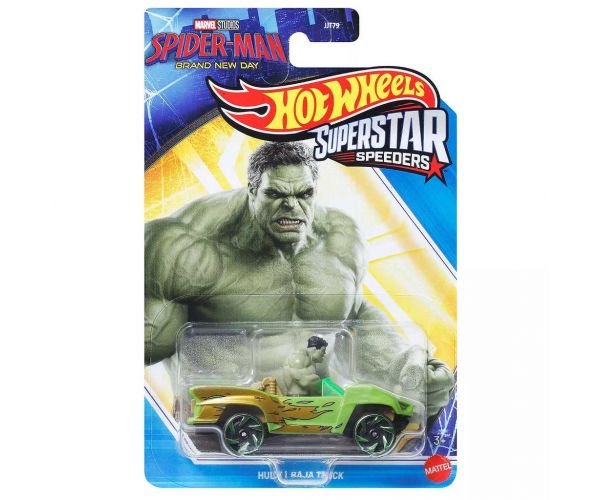 Hot Wheels: Superstar Speeders Spider-Man Hulk autíčko 1/64 - Mattel