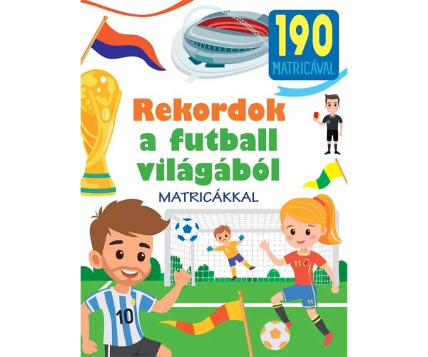 Rekordy zo sveta futbalu vzdelávacia kniha s nálepkami