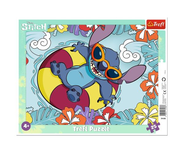 Disney Stitch 25-dielne rámové puzzle - Trefl