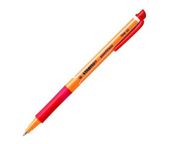 Stabilo: Point Visco guľôčkové pero v červenej farbe 0,5mm