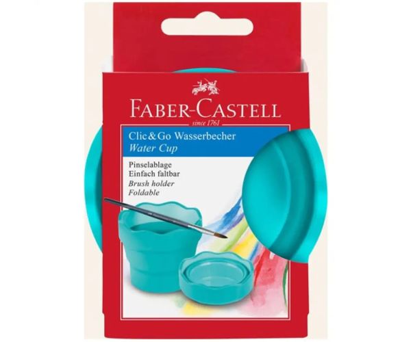 Faber-Castell: Click&Go miska pre štetce v tyrkysovej farbe