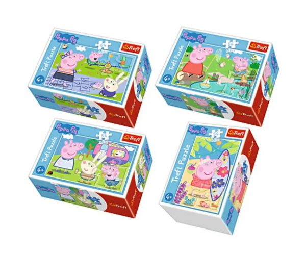 Najkrajšie dni Peppa Pig 54 ks-ové mini puzzle 4 rôzne varianty - Trefl