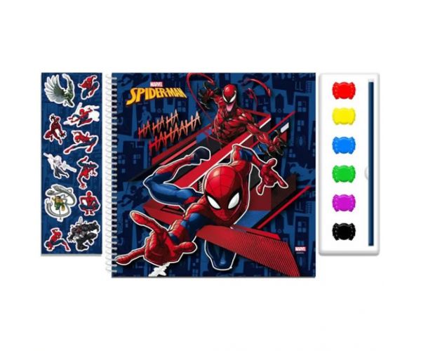 Marvel: Spider-Man omaľovanka s vodovými farbami a nálepkami