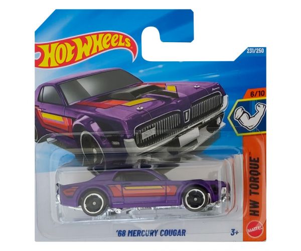 Hot Wheels: 68 Mercury Cougar fialový autíčko 1/64 - Mattel