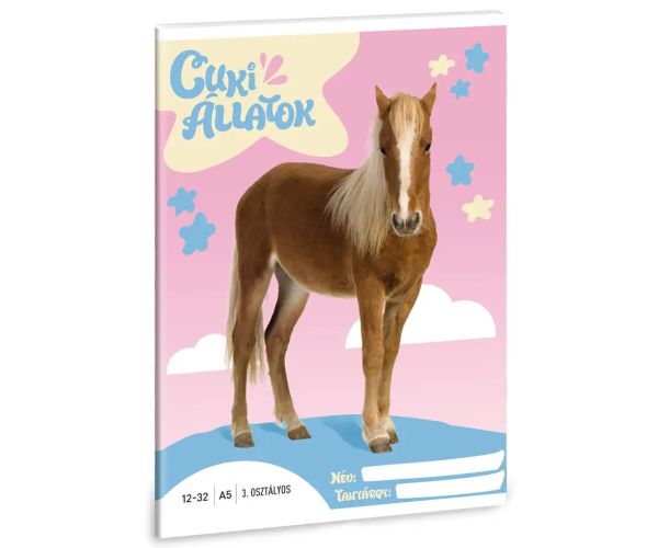 Ars Una: Roztomilé zvieratá - Palomino Pony 3. trieda linajkový zošit A/5