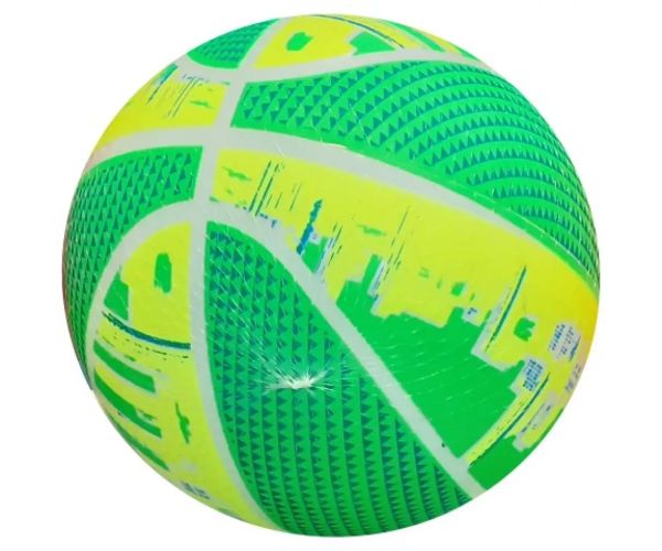 Neónová gumová lopta s basketbalovým vzorom 22 cm vo viacerých verziách
