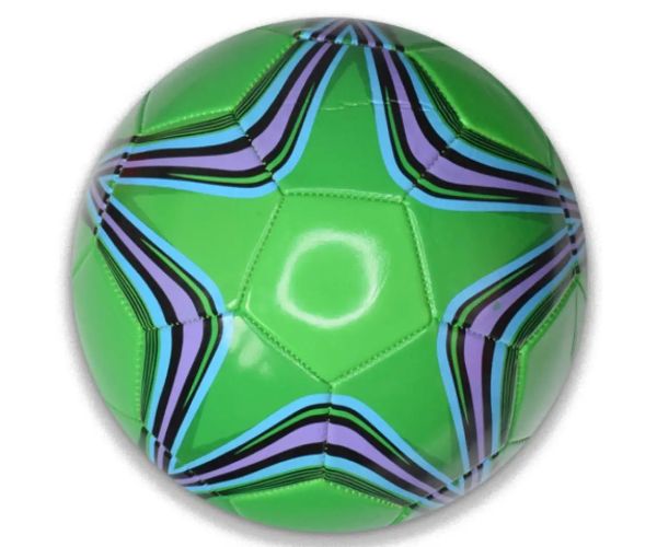 Futbalová lopta z umelej kože s hviezdičkovým vzorom 22 cm - rôzne verzie