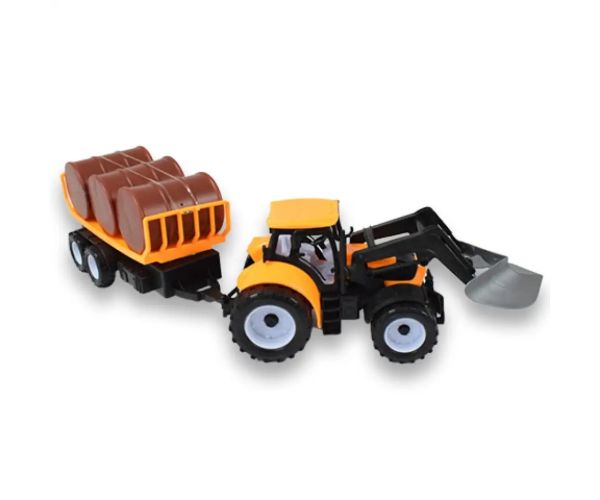 Engineering Truck: Bagrový traktor s prívesom a sudmi v rôznych verziách 43cm