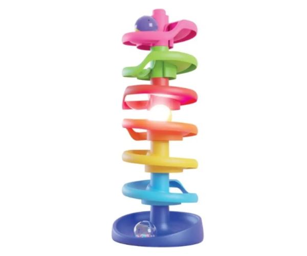 Quercetti: Špirálová Veža baby guľičková dráha so svietiacou guľou