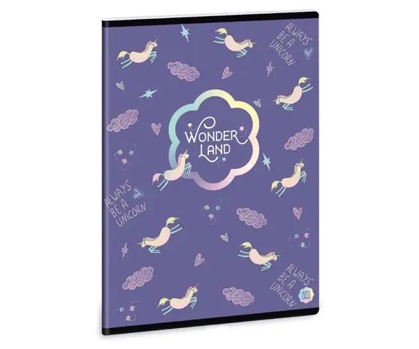 Ars Una: Wonderland Unicorn linajkový zošit A/5 40 listov