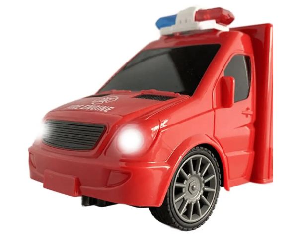 RC hasičský mikrobus na diaľkové ovládanie, so svetelnými a zvukovými efektmi 1:18 20cm