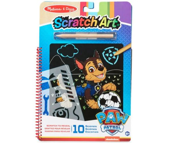 Melissa & Doug: Tlapkvová Patrola Chase škrabaný obraz, kreatívna hra