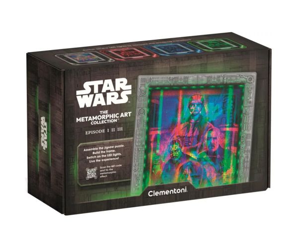 Star Wars Metamorfné 520-dielová skladačka s rámom a RGB LED osvetlením - Clementoni