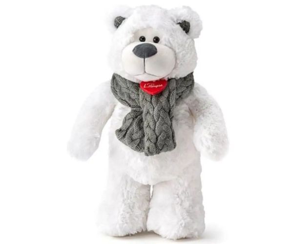 Biely Icy Teddy plyšový medveď 38cm - Lumpin