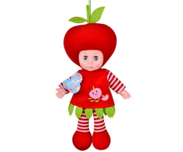 Bábika s hadrovým telom v kostýme jablka alebo jahody 36cm 1ks