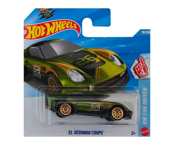 Hot Wheels: El Segundo Coupe zelené autíčko 1/64 - Mattel