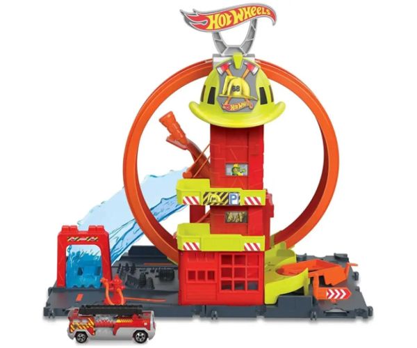 Hot Wheels City: Hasičská stanica, hrací set - Mattel