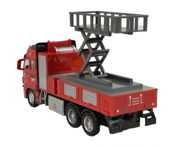 Fire Truck: Hasičské auto so zdvíhacím košom, zotrvačníkom, svetlom a zvukom 20cm