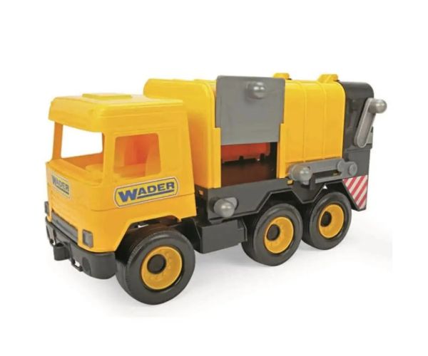 Middle Truck: Odpadové auto 43 cm žlté - Wader