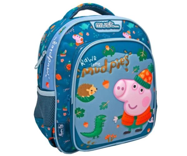 Must: Peppa Pig - Žolík modrý škôlkársky batoh 27x10x31cm