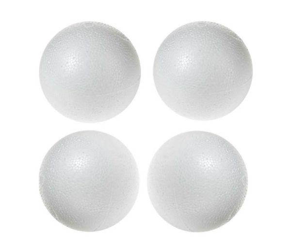 Polystirénová guľa na zdobenie 4ks 6cm
