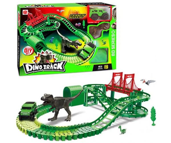 Dino dobrodružná dráha s terénnym autom a doplnkami