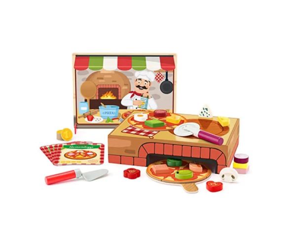 Drevený hrací set Pizza - Woodyland