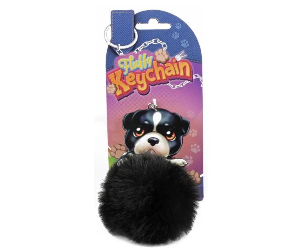 Fluffy Pom-Pom psíky kľúčenky v rôznych variantoch 1ks