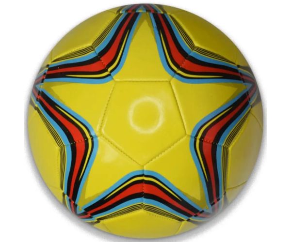 Futbalová lopta z umelej kože s hviezdičkovým vzorom 22 cm - rôzne verzie