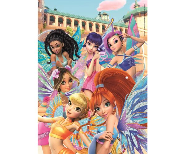 Winx Club tím 104-dielny maxi puzzle - Clementoni