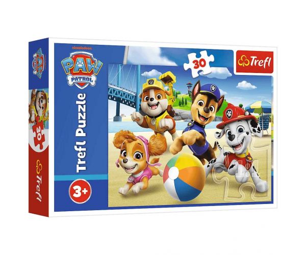 Psy Paw Patrol na pláži 30-dielny puzzle - Trefl