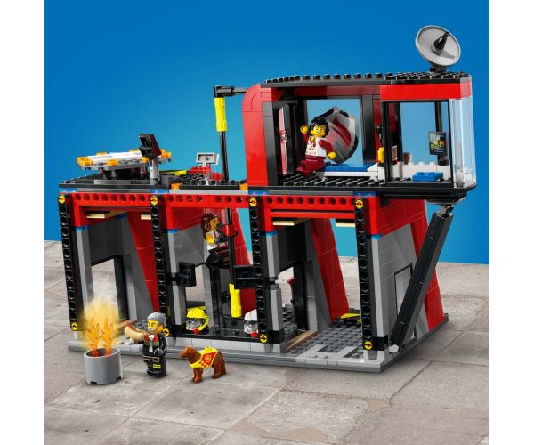 LEGO® City: Hasičská stanica a hasičské auto (60414)