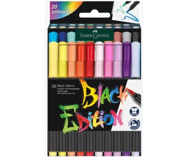 Faber-Castell: Black Edition 20-dielny set farebných fixiek