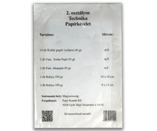 Súbor papiera pre 2. ročník Techniky 18ks