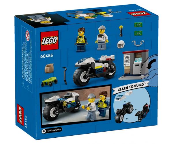 LEGO® City: Naháňačka s policajným motocyklom (60455)