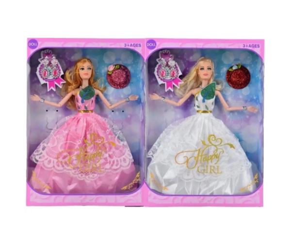 Happy Girl módna bábika vo večerných šatách s klobúkom 29 cm, dva varianty