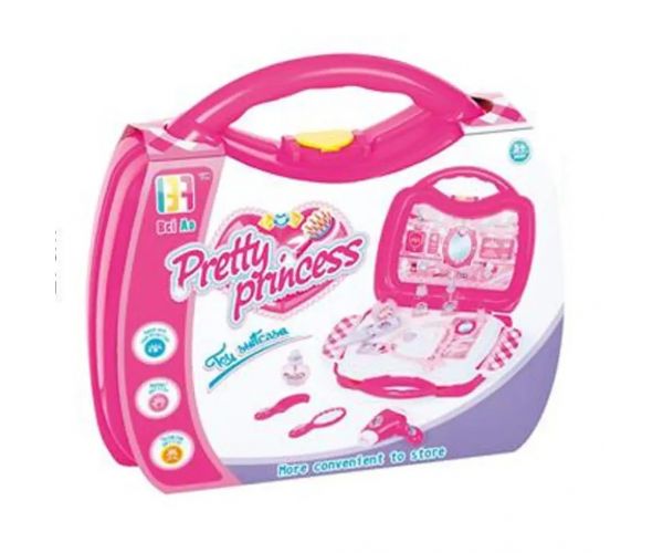 Pretty Princess ružový set krásy v prenosnej taške s príslušenstvom