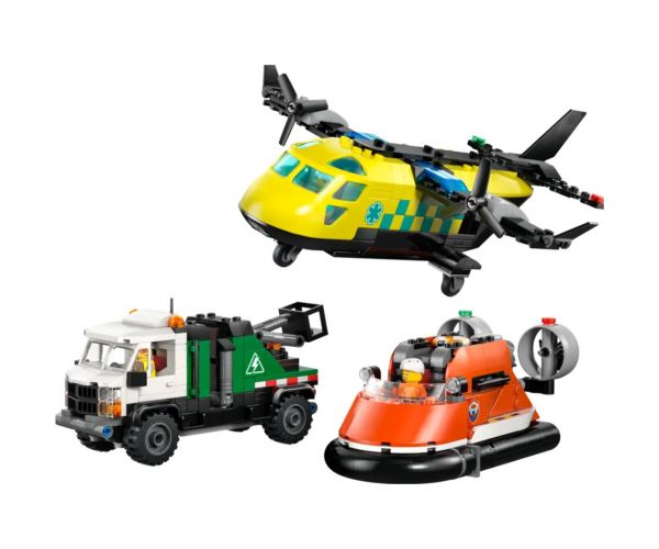 LEGO® City: Lietadlo, zdvíhacie auto a vzduchový vznášajúci sa prostriedok remix (60505)