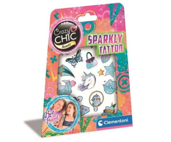 Crazy Chic: Sparkly trblietavý set na tetovanie - Clementoni
