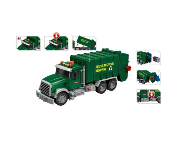 Mega Truck: Kamió na zber selektívneho odpadu so svetelnými a zvukovými efektmi 40x14x21cm