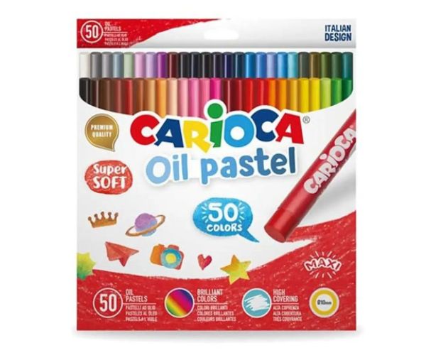 50 dielny set olejových pasteliek - Carioca