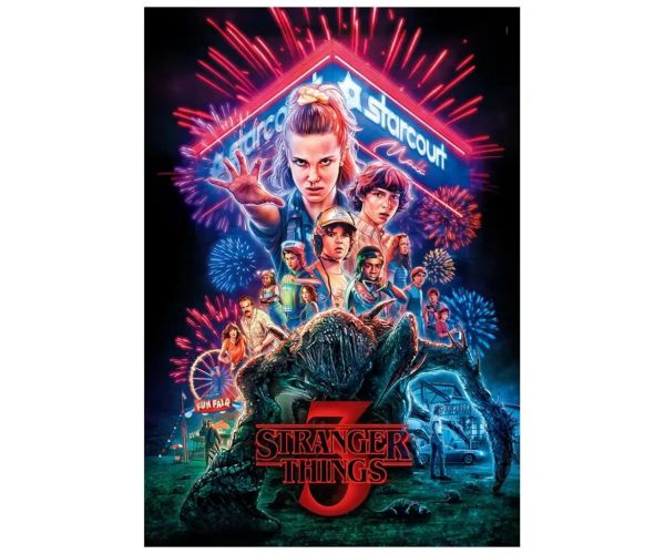 Stranger Things 3. séria 1000-dieliková puzzle s plagátom - Clementoni