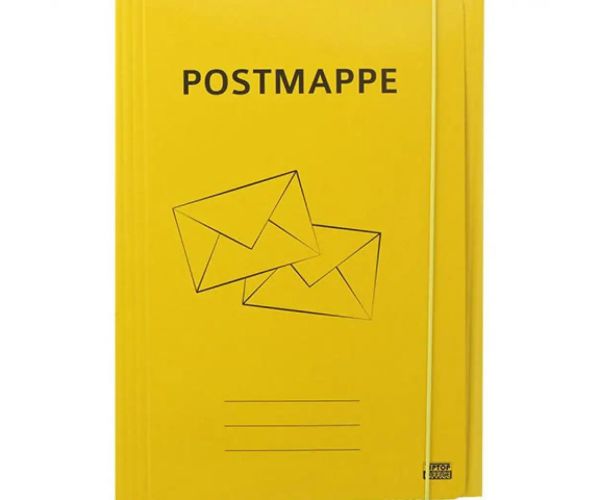Spirit: Postmappe žltý kartónový priečinok s gumičkou A4